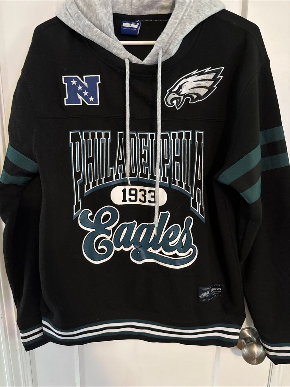 PHILADELPHIA EAGLES Ultra Game MENS INTERCEPTION COLORBLOCK HOODIE SWEATSHIRT S